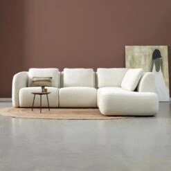 Bank Cloud Ottomane rechts - Raven 22 stof