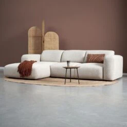 Bank Soul Chaise longue links - Sole 05 stof