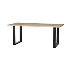 Combi-tablo Boomstamtafel eiken U-poot 180 cm