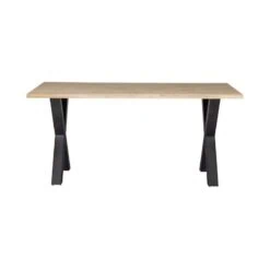 Combi-tablo Boomstamtafel eiken X-poot 180 cm