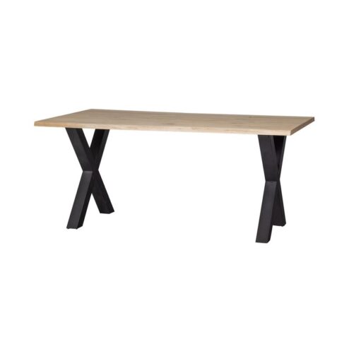 Combi-tablo Boomstamtafel eiken X-poot 180 cm