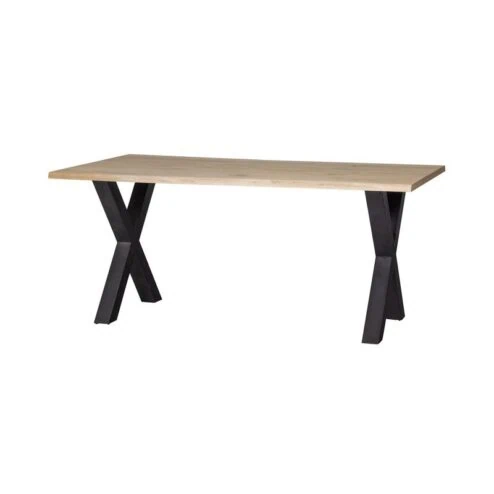 Combi-tablo Boomstamtafel eiken X-poot 180 cm