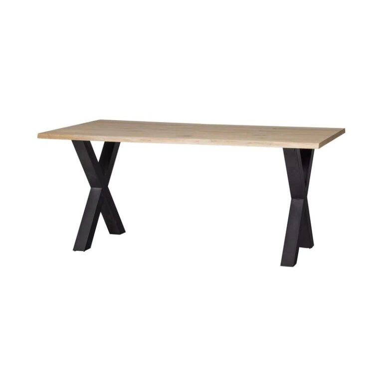 Combi-tablo Boomstamtafel eiken X-poot 180 cm