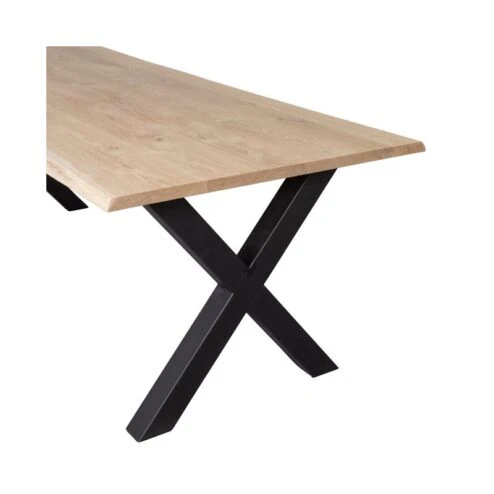 Combi-tablo Boomstamtafel eiken X-poot 180 cm