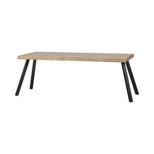 Combi-tablo Eettafel mango visgraat 4-poots 180 cm