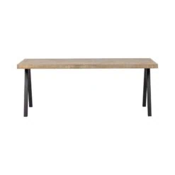 Combi-tablo Eettafel mango visgraat 4-poots 200 cm
