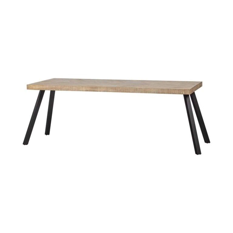 Combi-tablo Eettafel mango visgraat 4-poots 200 cm