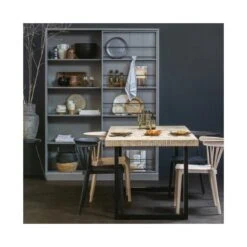 Combi-tablo Eettafel mango visgraat U-poot 200 cm