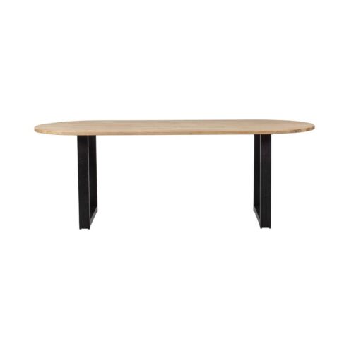 Combi-tablo Eettafel ovaal eiken U-poot 220 cm