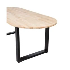 Combi-tablo Eettafel ovaal eiken U-poot 220 cm