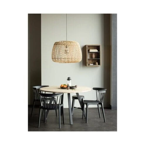 Combi-tablo Eettafel rond eiken 4-poots 120 cm