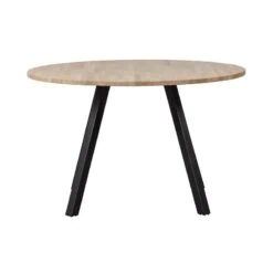 Combi-tablo Eettafel rond eiken 4-poots 120 cm