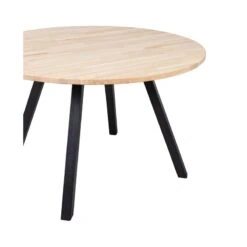 Combi-tablo Eettafel rond eiken 4-poots 120 cm