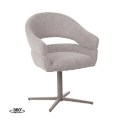 Donna Eetkamerstoel Naturel met taupe poot