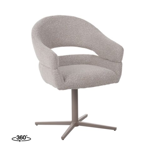 Donna Eetkamerstoel Naturel met taupe poot