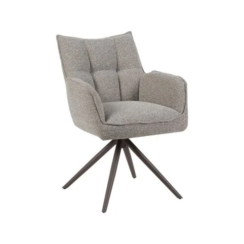 Eetkamerstoel Amalfi Mushoom Boucle met Brons poot