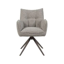 Eetkamerstoel Amalfi Mushoom Boucle met Brons poot