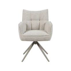 Eetkamerstoel Amalfi Naturel Boucle met Taupe poot