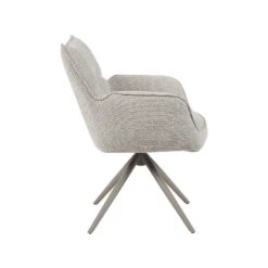 Eetkamerstoel Amalfi Naturel Boucle met Taupe poot