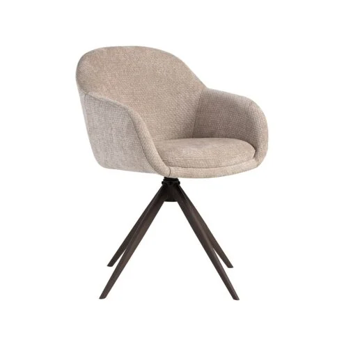 Eetkamerstoel Fiby Clay met Brons poot