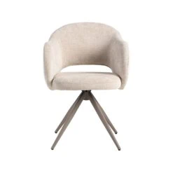 Eetkamerstoel Lela Naturel met Taupe poot