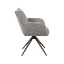 Eetkamerstoel Padua Mushroom Boucle met Brons poot