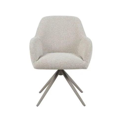 Eetkamerstoel Sayuri Naturel Boucle met Taupe poot