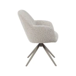 Eetkamerstoel Sayuri Naturel Boucle met Taupe poot