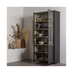 Exhibit XL 2-deurs Vitrinekast metaal zand 99 cm