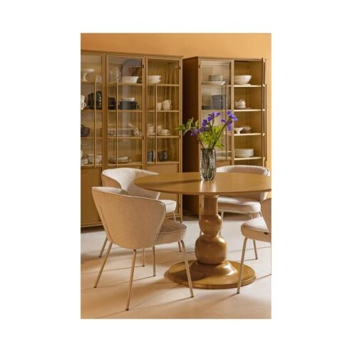 Exhibit XL 3-deurs Vitrinekast metaal honinggeel 99 cm