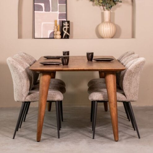 Fly Eetkamertafel Naturel mangohout 250 cm