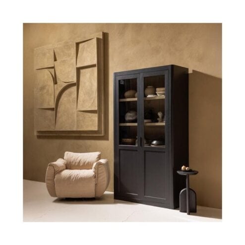 Gunnar Buffetkast grenen matzwart 120 cm