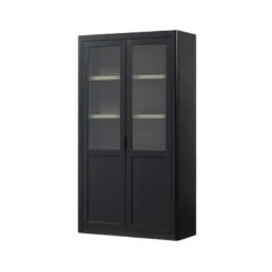 Gunnar Buffetkast grenen matzwart 120 cm