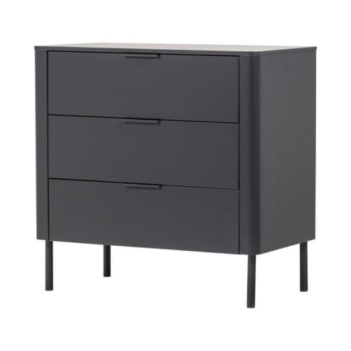 Gunnar Ladekast grenen matzwart 94 cm