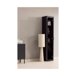 Gunnar Smalle hoge kast grenen matzwart 45 cm