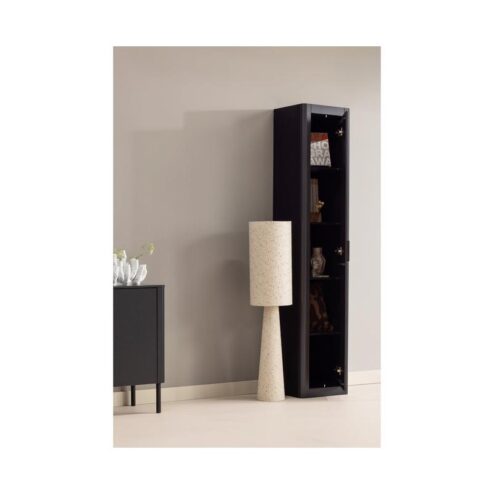 Gunnar Smalle hoge kast grenen matzwart 45 cm