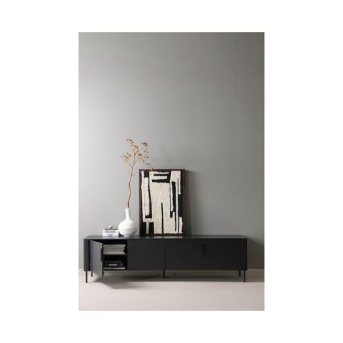 Gunnar Tv meubel grenen matzwart 200 cm