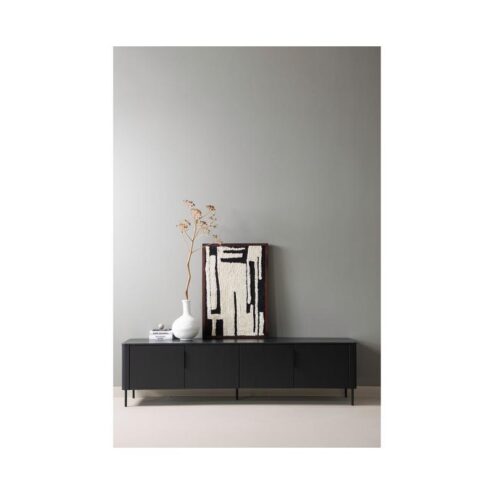 Gunnar Tv meubel grenen matzwart 200 cm