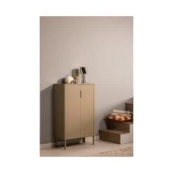 Gunnar Vitrinekast grenen mud 85 cm