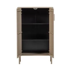 Gunnar Vitrinekast grenen mud 85 cm