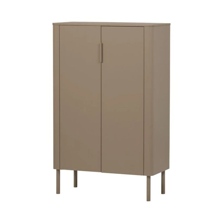 Gunnar Vitrinekast grenen mud 85 cm