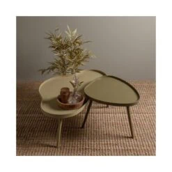 Mae Salontafel organisch hout alpaca 100cm