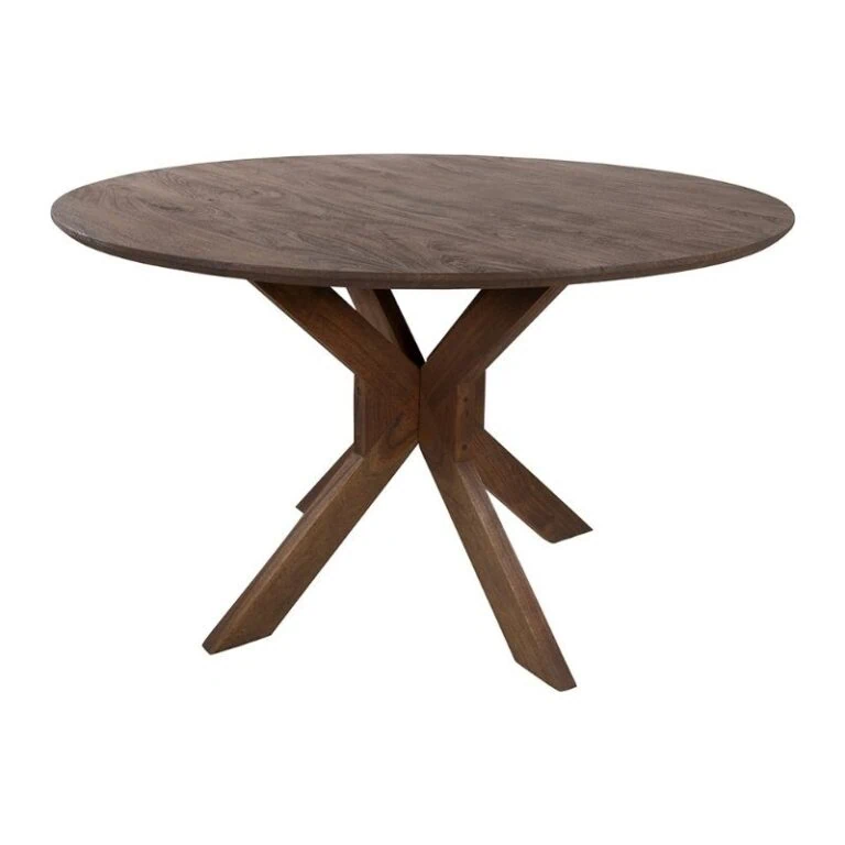 Marlon Eetkamertafel rond Acaciahout bruin 150 cm
