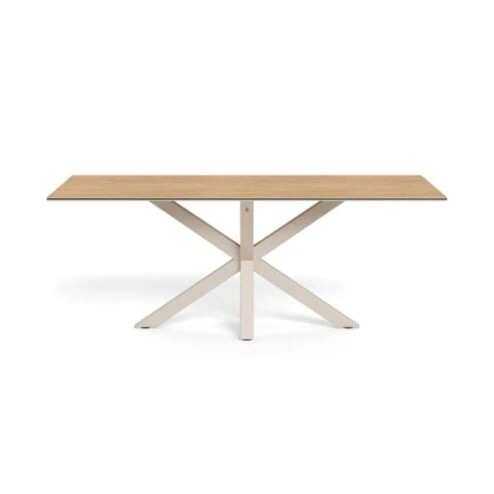 Myrthe Eettafel Keramiek met beige poot 200 cm