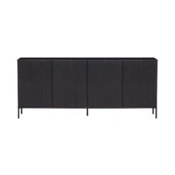 New Gravure Dressoir grenen zwart 200 cm