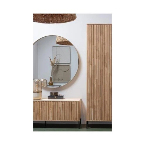 New Gravure Hoge kast met lade eiken naturel 60 cm