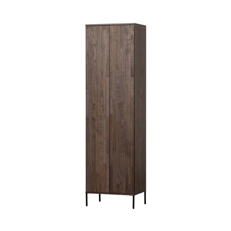 New Gravure Hoge kast met lade essen fineer espresso 60 cm