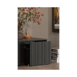 New Gravure Kistbank grenen zwart 88 cm