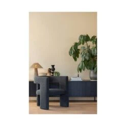 New Gravure Tv meubel grenen zwart 150 cm