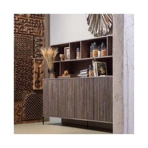 New Gravure Wandkast essen fineer espresso 200 cm